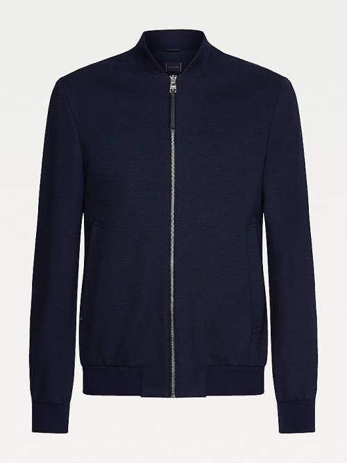 Tommy Hilfiger Elevated Suit Bomber Moški Jakne Modra | TH376TUK