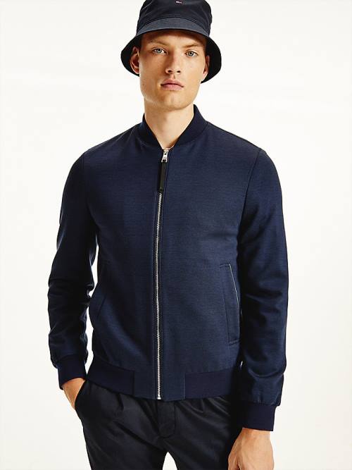 Tommy Hilfiger Elevated Suit Bomber Moški Jakne Modra | TH376TUK