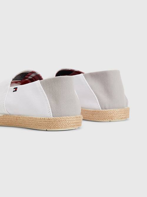 Tommy Hilfiger Essential Contrast Panel Espadrilles Moški Casual Čevlji Bela | TH328JFE