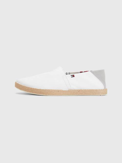 Tommy Hilfiger Essential Contrast Panel Espadrilles Moški Casual Čevlji Bela | TH328JFE