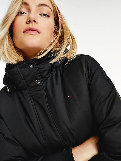 Tommy Hilfiger Essential Curve Padded Parka Ženske Plašč Črna | TH706QIX