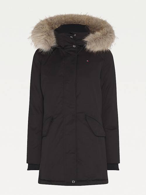 Tommy Hilfiger Essential Curve Padded Parka Ženske Plašč Črna | TH706QIX