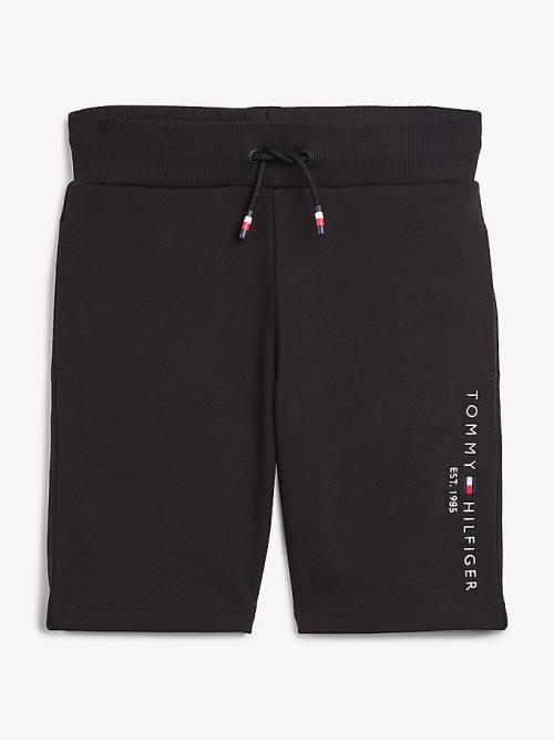 Tommy Hilfiger Essential Drawstring Sweat Shorts Fantje Hlače Črna | TH358BOV