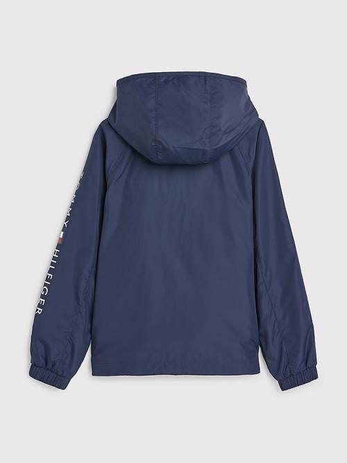 Tommy Hilfiger Essential Hooded Dekleta Jakne Modra | TH185EJF