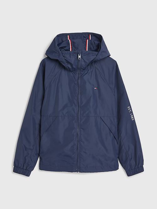 Tommy Hilfiger Essential Hooded Dekleta Jakne Modra | TH185EJF