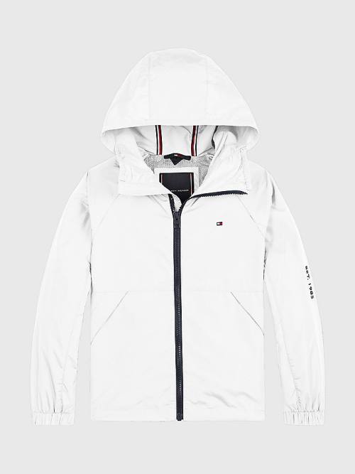 Tommy Hilfiger Essential Hooded Dekleta Jakne Bela | TH460KIW