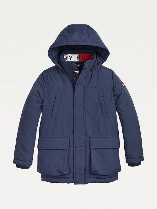 Tommy Hilfiger Essential Hooded Parka Fantje Jakne Modra | TH183WOZ