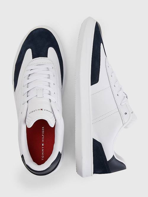 Tommy Hilfiger Essential Leather Cupsole Moški Superge Bela | TH570LBW