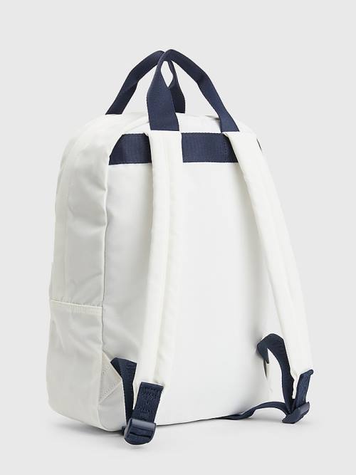 Tommy Hilfiger Essential Logo Backpack Ženske Torbice Bela | TH257SCN