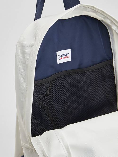 Tommy Hilfiger Essential Logo Backpack Ženske Torbice Bela | TH257SCN