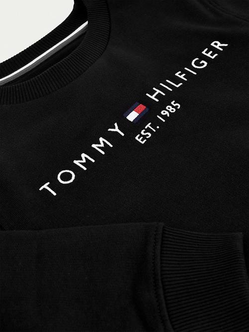 Tommy Hilfiger Essential Logo Dekleta Pulover Črna | TH375AXM