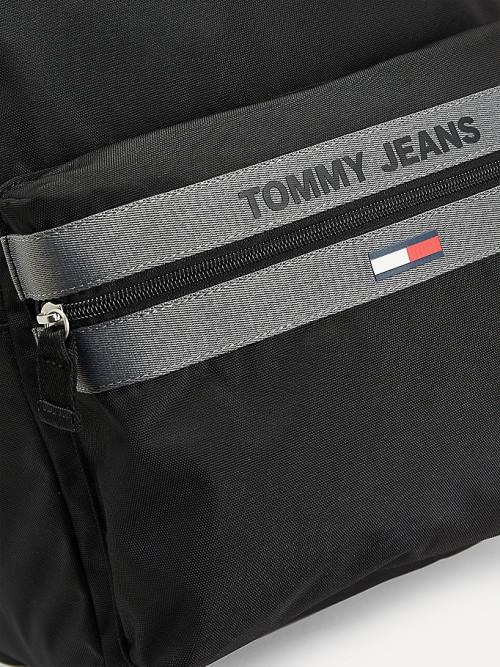 Tommy Hilfiger Essential Logo Recycled Polyester Backpack Moški Torbice Črna | TH638GEA