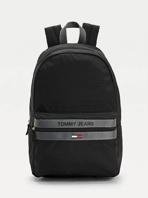 Tommy Hilfiger Essential Logo Recycled Polyester Backpack Moški Torbice Črna | TH638GEA