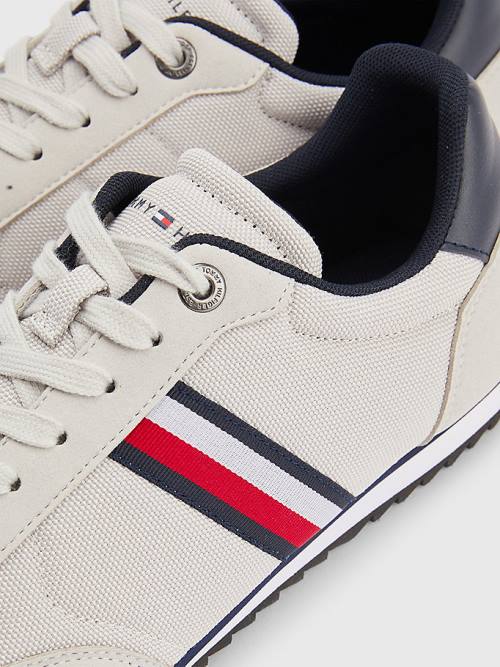 Tommy Hilfiger Essential Mesh Signature Tape Moški Superge Siva | TH127BAP