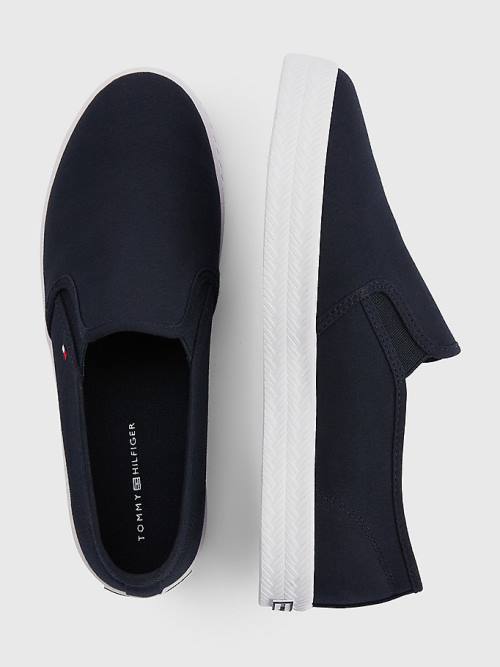 Tommy Hilfiger Essential Nautical Slip-On Ženske Superge Modra | TH042QHL