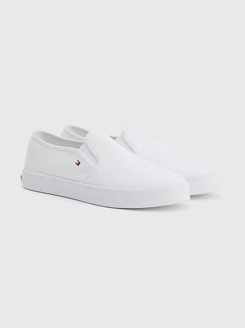 Tommy Hilfiger Essential Nautical Slip-On Ženske Superge Bela | TH942AEX