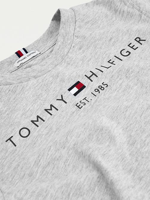 Tommy Hilfiger Essential Organic Cotton Logo Fantje Majice Siva | TH630HOK