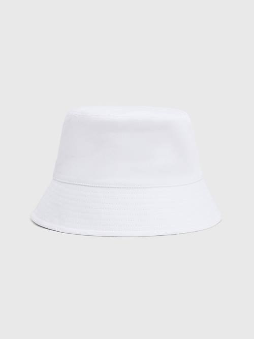 Tommy Hilfiger Essential Organic Cotton Bucket Ženske Kapa Bela | TH714FGY