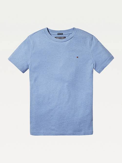 Tommy Hilfiger Essential Organic Cotton Fantje Majice Modra | TH940QJP