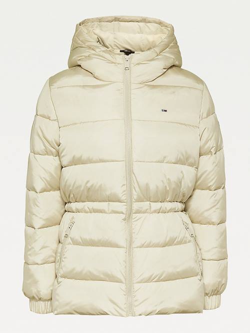 Tommy Hilfiger Essential Recycled Hooded Down Puffer Ženske Jakne Bež | TH869FLZ