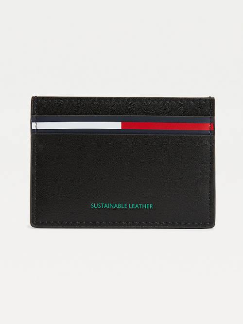 Tommy Hilfiger Essential Recycled Leather Card Holder Moški Denarnice Črna | TH142ODV