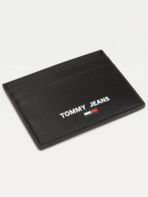 Tommy Hilfiger Essential Recycled Leather Card Holder Moški Denarnice Črna | TH142ODV