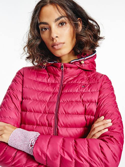 Tommy Hilfiger Essential Removable Hood Down Ženske Jakne Rdeča | TH539HYR