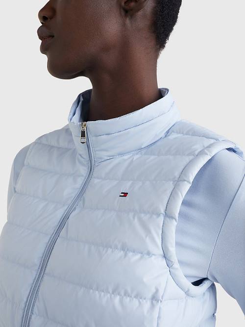 Tommy Hilfiger Essential Removable Hood Down Vest Ženske Plašč Modra | TH701VKD