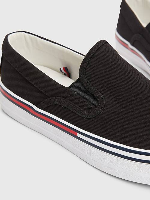 Tommy Hilfiger Essential Slip On Ženske Superge Črna | TH835MOX