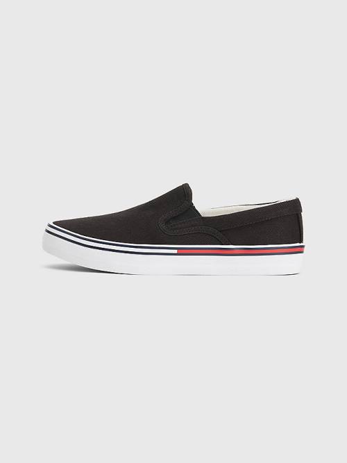 Tommy Hilfiger Essential Slip On Ženske Superge Črna | TH835MOX