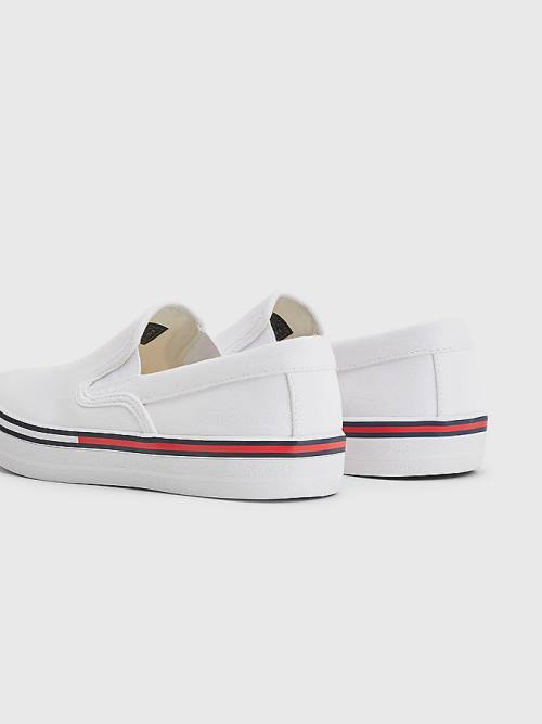 Tommy Hilfiger Essential Slip On Ženske Superge Bela | TH958NFR