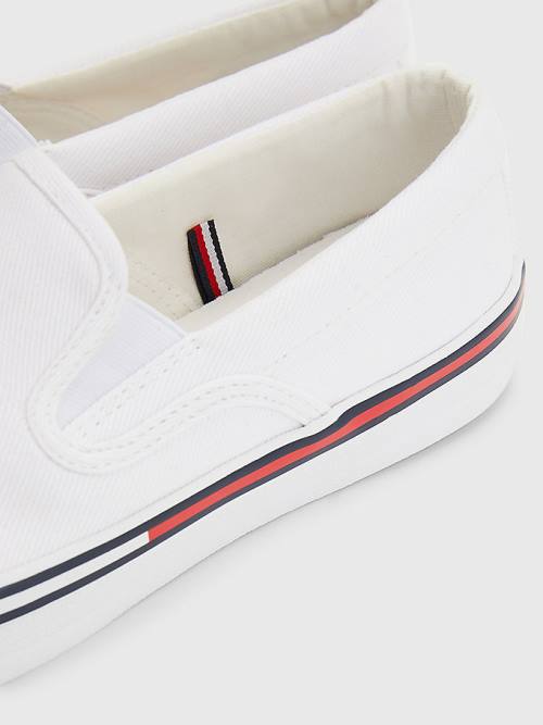 Tommy Hilfiger Essential Slip On Ženske Superge Bela | TH958NFR