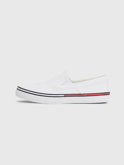 Tommy Hilfiger Essential Slip On Ženske Superge Bela | TH958NFR