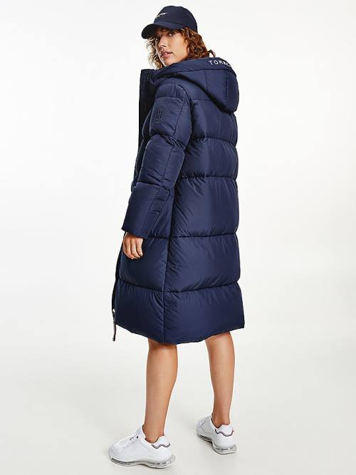 Tommy Hilfiger Essential TH Protect Padded Maxi Coat Ženske Jakne Modra | TH517PZR