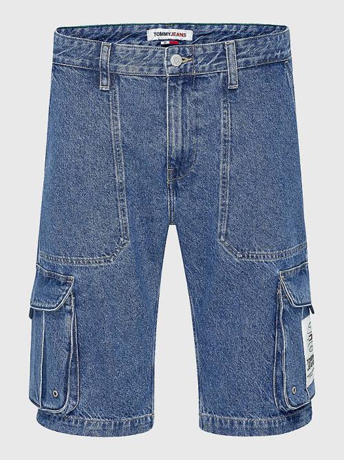 Tommy Hilfiger Ethan Relaxed Fit Cargo Moški Kratke Hlače Denim | TH580QNA