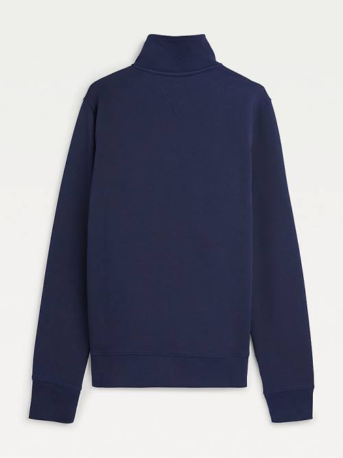 Tommy Hilfiger Exclusive Mock Turtleneck Moški Pulover Modra | TH376BLP