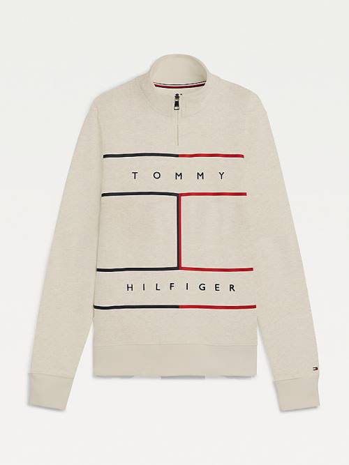 Tommy Hilfiger Exclusive Mock Turtleneck Moški Pulover Bež | TH749WCS