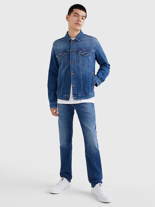 Tommy Hilfiger Faded Stretch Denim Moški Jakne Denim | TH941HXK