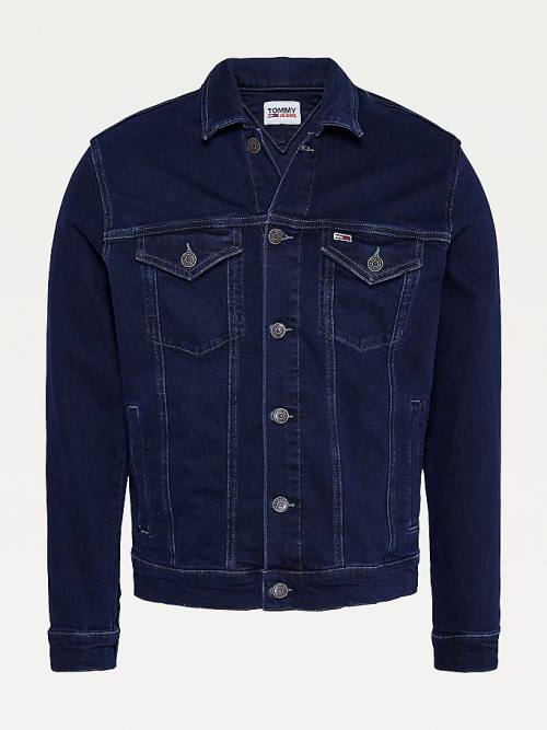 Tommy Hilfiger Faded Trucker Moški Jakne Denim | TH340SFG