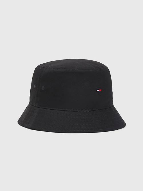 Tommy Hilfiger Flag Embroidery Bucket Moški Kapa Črna | TH531OWH