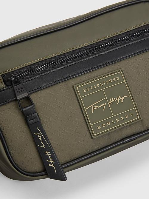 Tommy Hilfiger Flag Jacquard Reporter Moški Torbice Zelena | TH215FZB