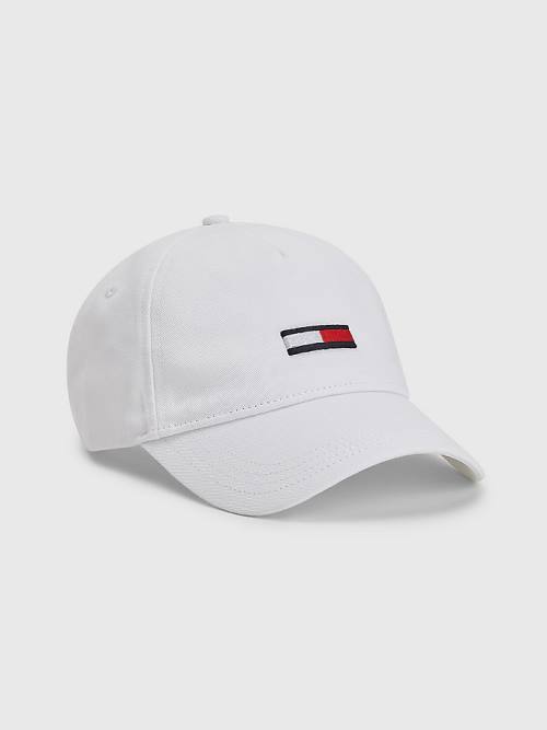 Tommy Hilfiger Flag Patch Cap Ženske Kapa Bela | TH187KYR