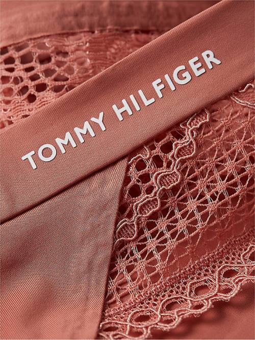 Tommy Hilfiger Floral Lace Trim Thong Ženske Spodnje Perilo Oranžna | TH368PJQ