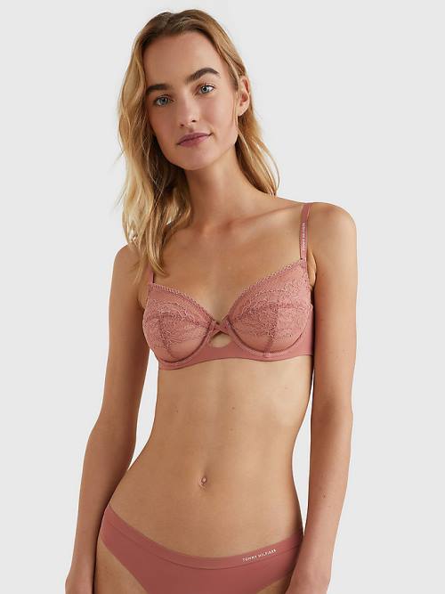 Tommy Hilfiger Floral Lace Unlined Bra Ženske Spodnje Perilo Oranžna | TH307DSO