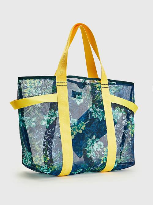 Tommy Hilfiger Floral Mesh Tote Ženske Torbice Modra | TH532OAR