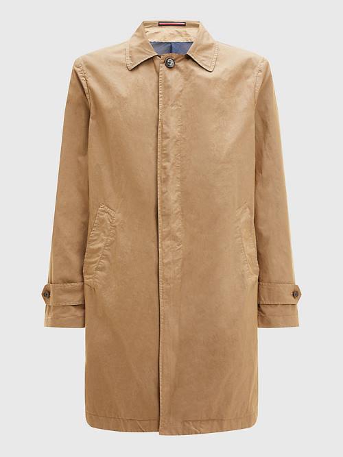 Tommy Hilfiger Garment Dyed Packable Trench Coat Moški Jakne Kaki | TH381OYG