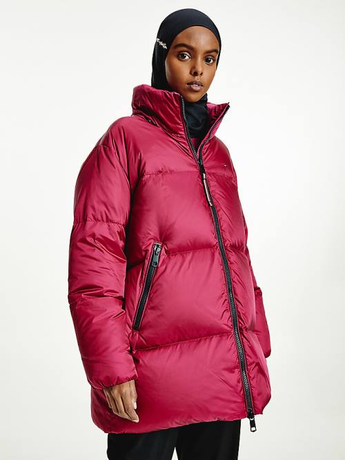 Tommy Hilfiger Gloss Matte Down Puffer Ženske Jakne Vijolična | TH157HYQ