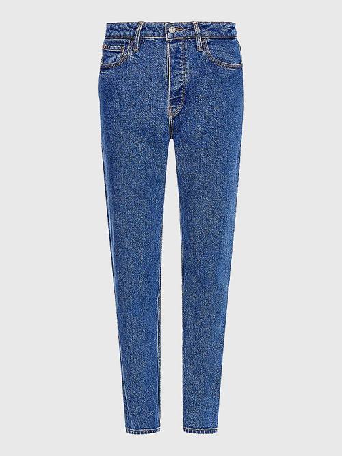 Tommy Hilfiger Gramercy Mom High Rise Tapered Faded Ženske Kavbojke Denim | TH217KEP