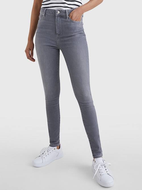 Tommy Hilfiger Harlem High Rise Super Skinny Ženske Kavbojke Denim | TH416WDR