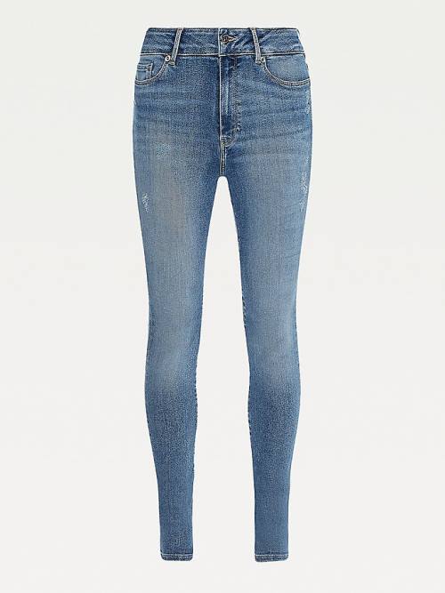 Tommy Hilfiger Harlem High Rise Super Skinny Ženske Kavbojke Denim | TH574OIY